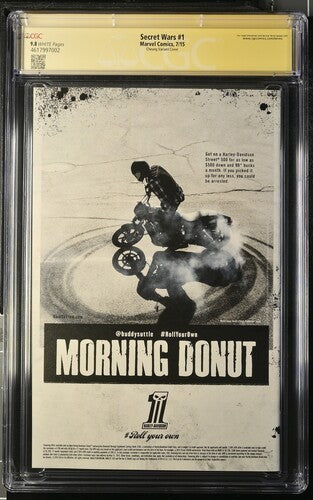 Secret Wars 1B Cheung variant 1:100 CGC 9.8 Signed by Hickman 2015