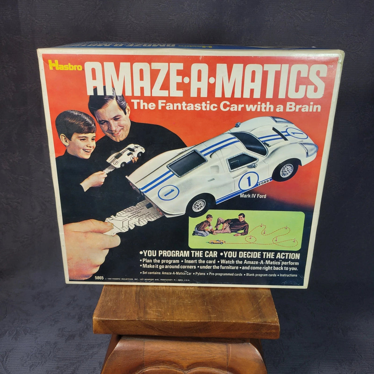Hasbro 1969 Amaze-A-Matics Mark IV Ford #5865 Vintage Program Card Plastic Car