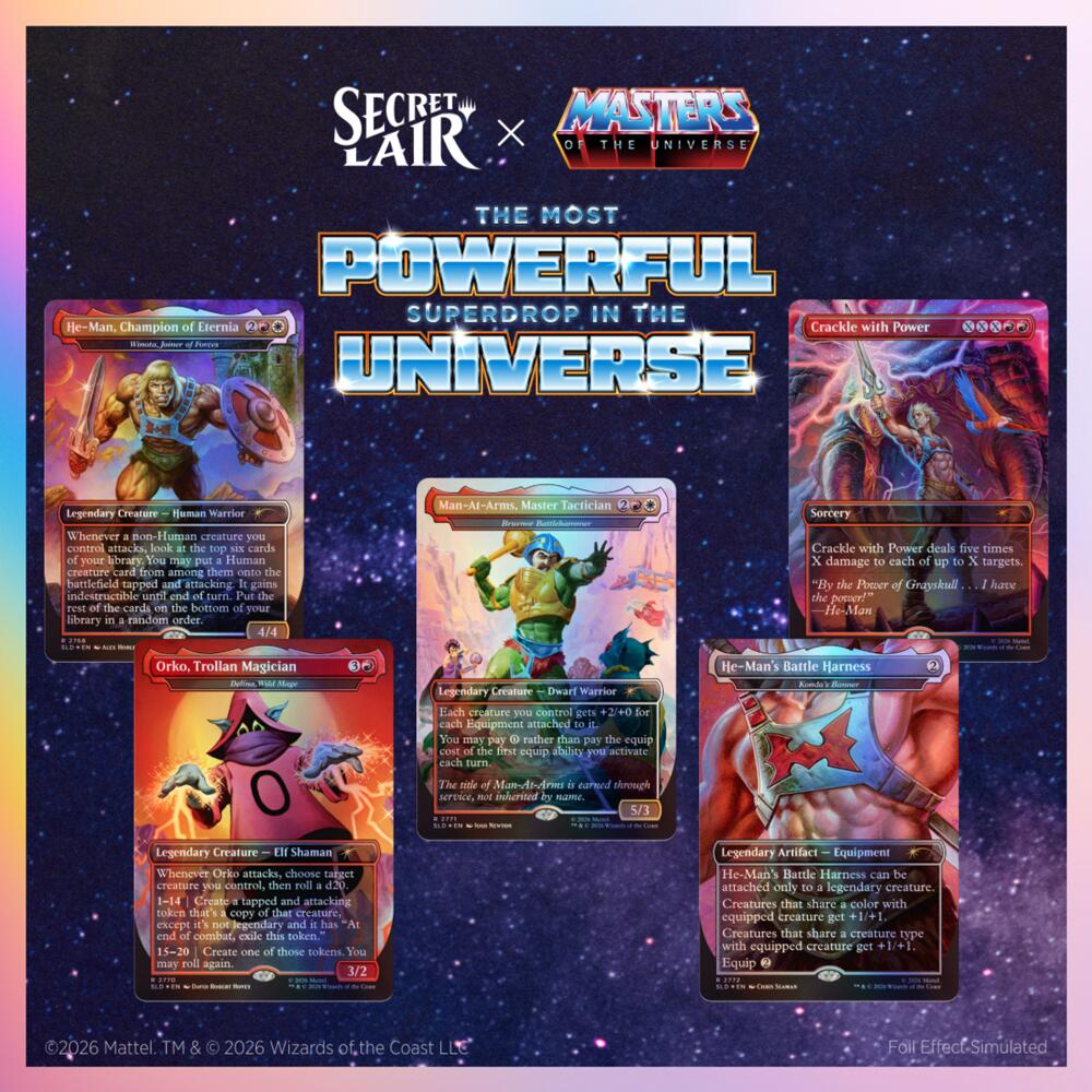 Secret Lair Drop: Secret Lair x Masters of the Universe: By the Power of Grayskull! - Traditional Foil Edition - Secret Lair Drop Series (SLD)