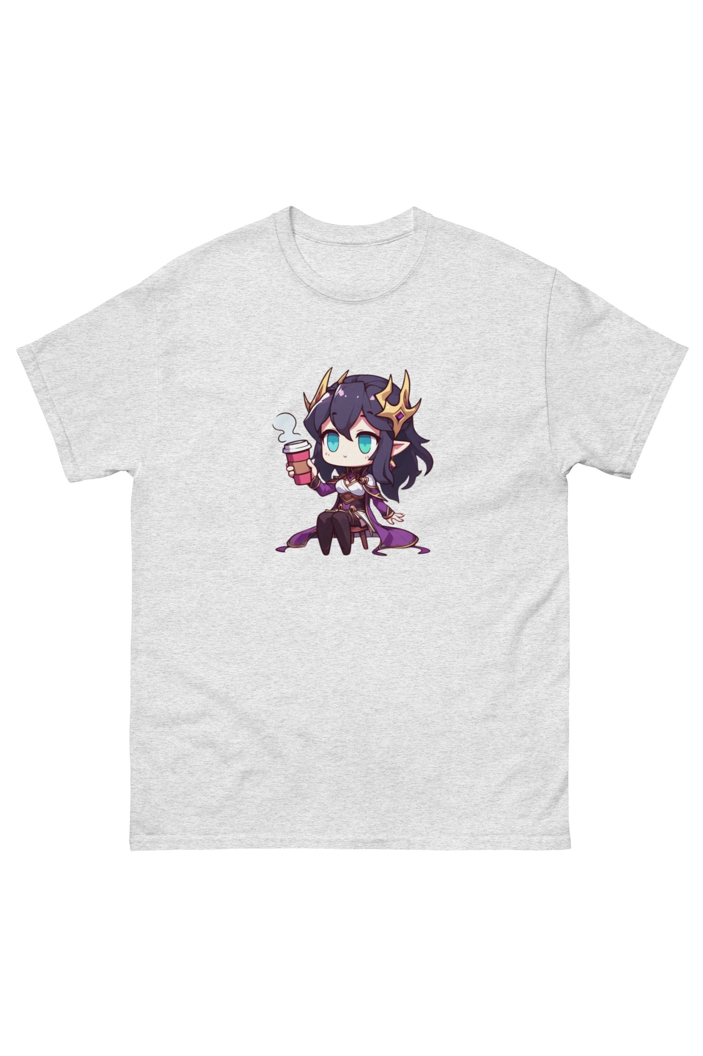 Classic T-Shirt Tee - Necromancer Sorceress Hot Coffee