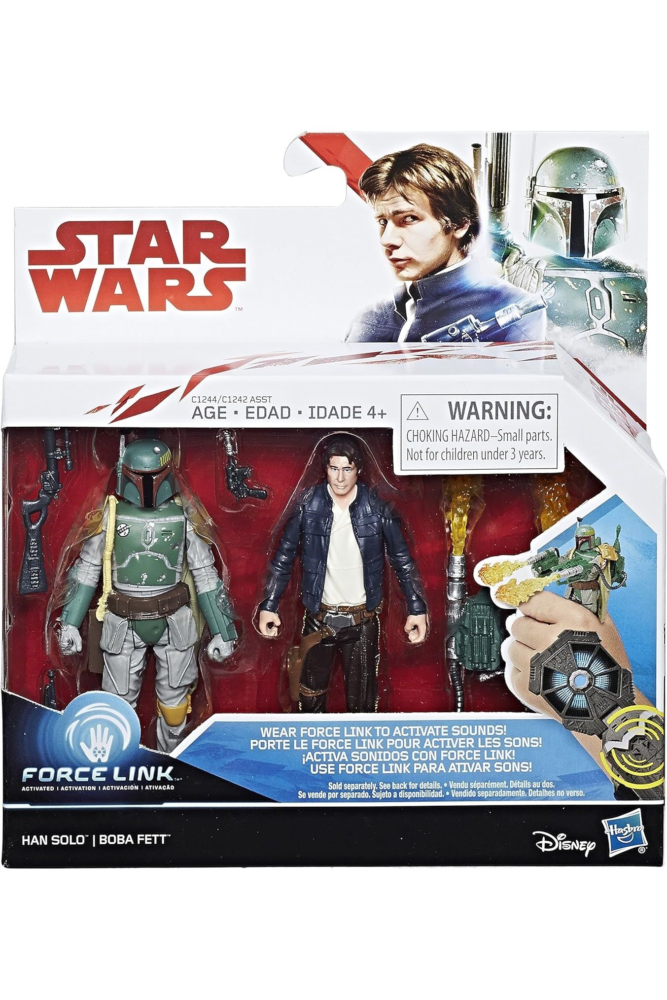 Hasbro Star Wars Han Solo & Boba Fett Force Link Collectible Action Figures