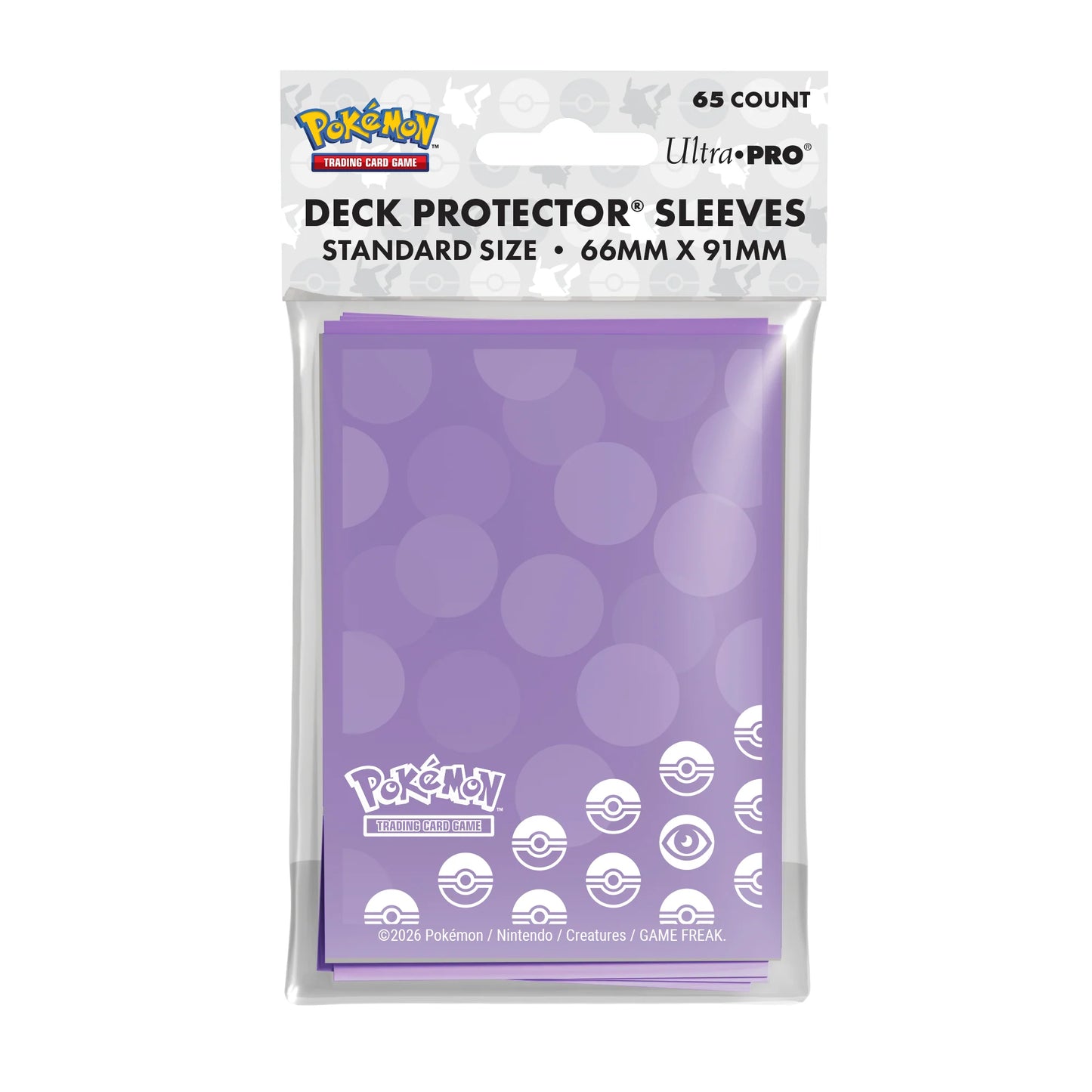 Pokemon - 65-Pack Deck Protector Poke Ball Print - Various Colors