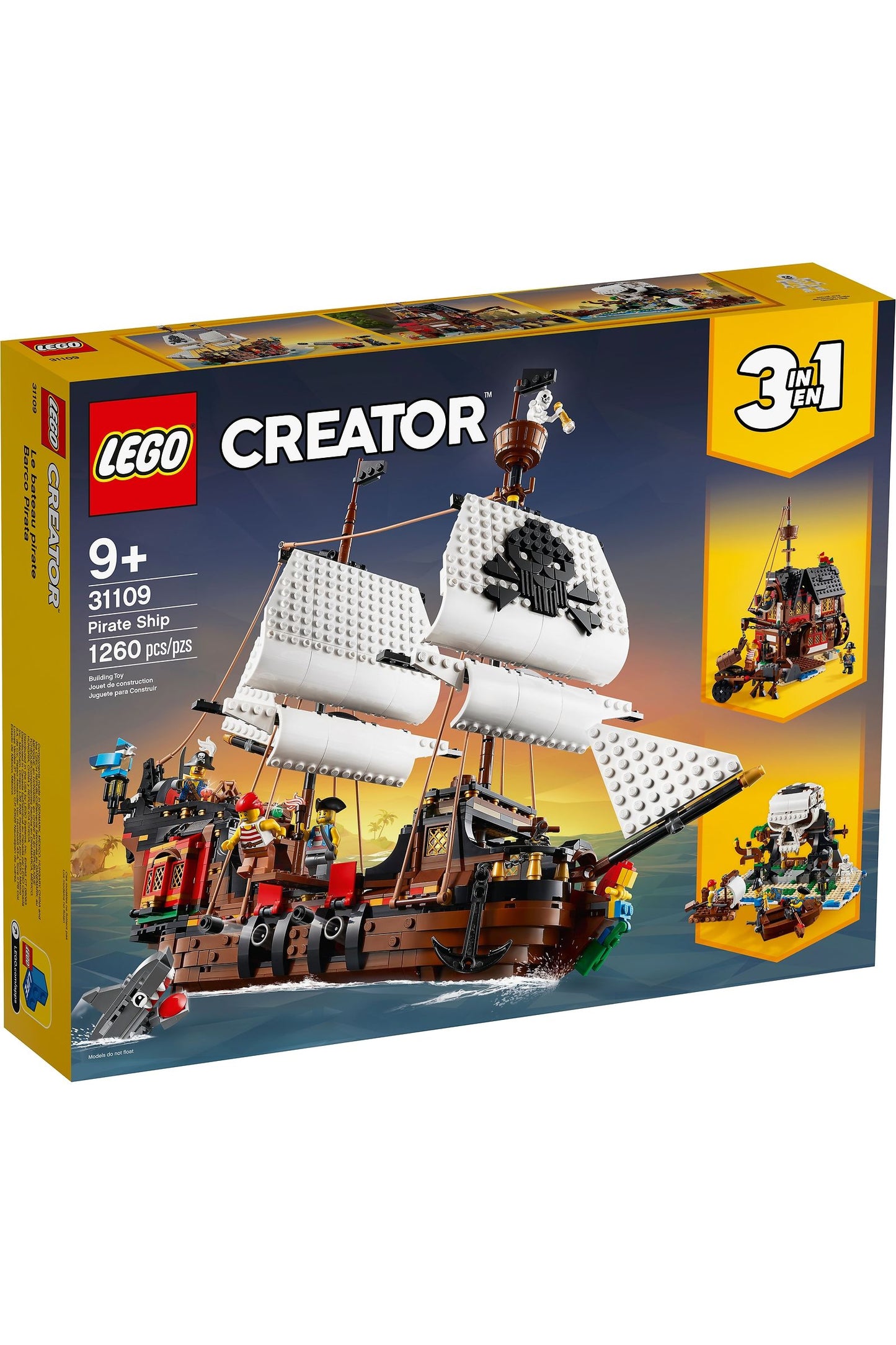LEGO Creator 3-In-1 Pirate Ship Set 31109 CONVERTIBLE! FACTORY SEALED NIB