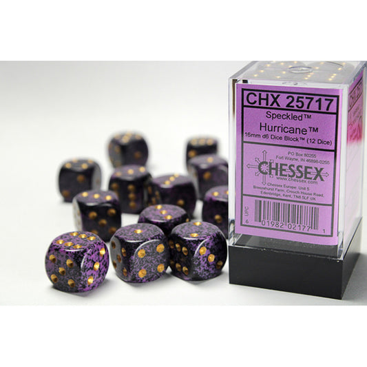 Chessex Dice - 16mm 12d6 Speckled: Hurricane