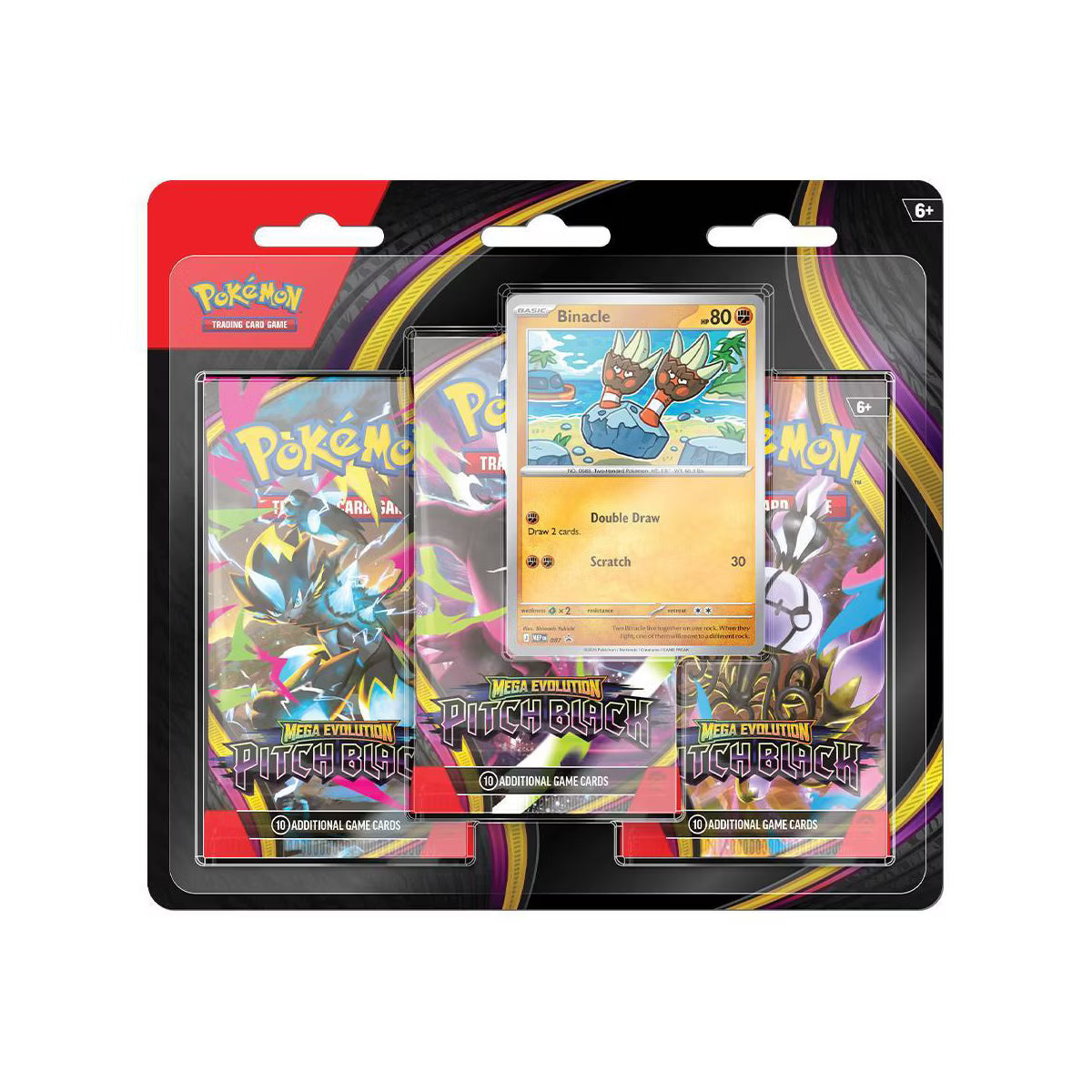 Pokémon Trading Card Game: Mega Evolution Pitch Black Three (triple) Booster Blister