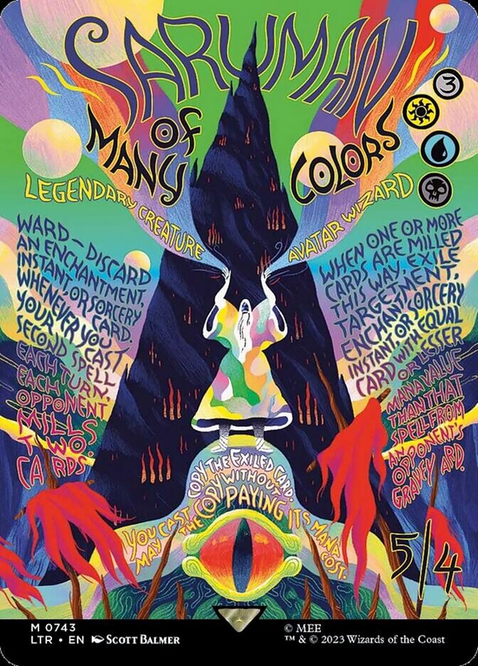 Saruman of Many Colors (Foil Borderless Poster) - Universes Beyond: The Lord of the Rings: Tales of Middle-earth (LTR) NM