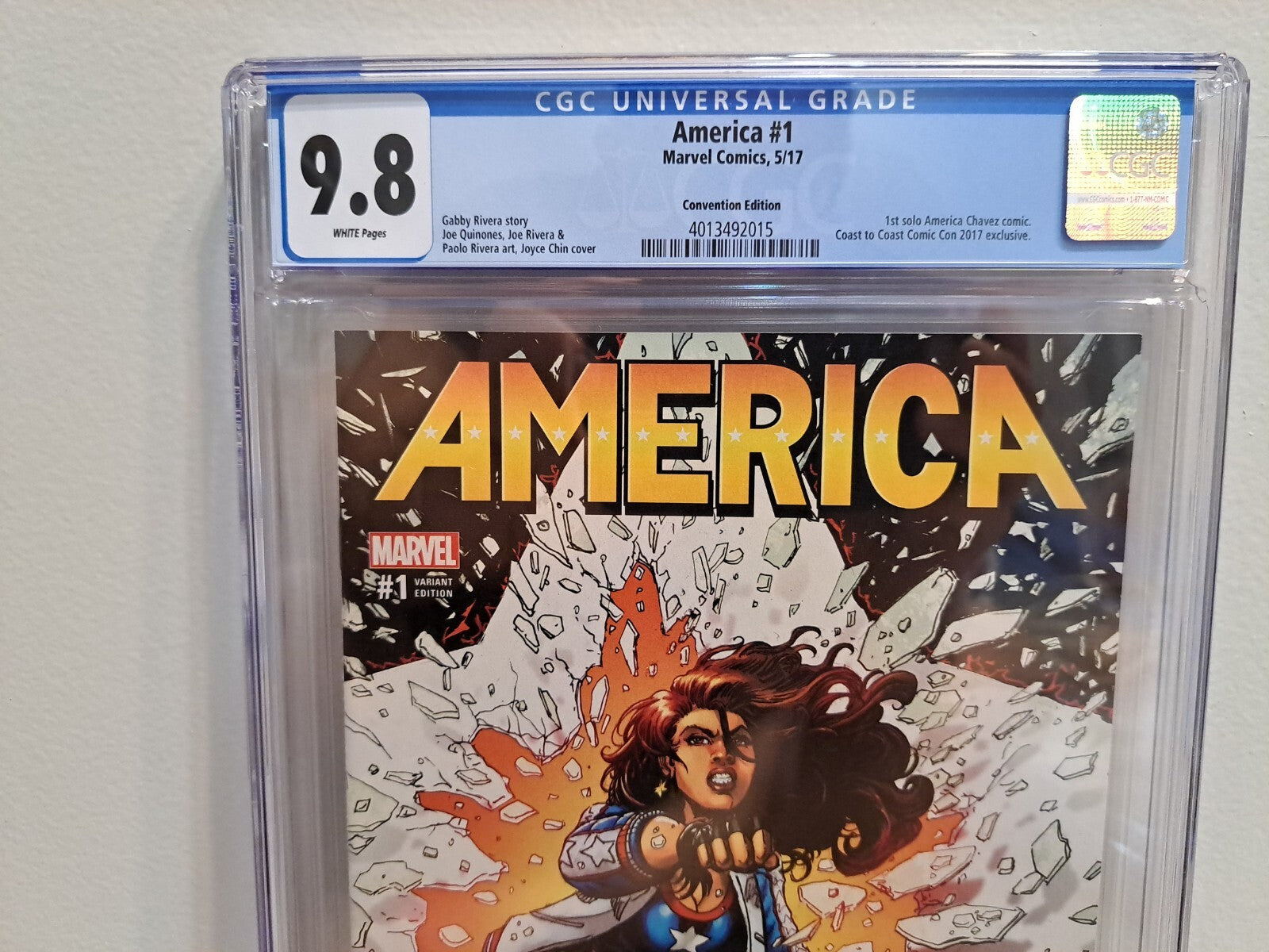 America 1 CGC 9.8 Variant Convention Edition Chavez Marvel Comics