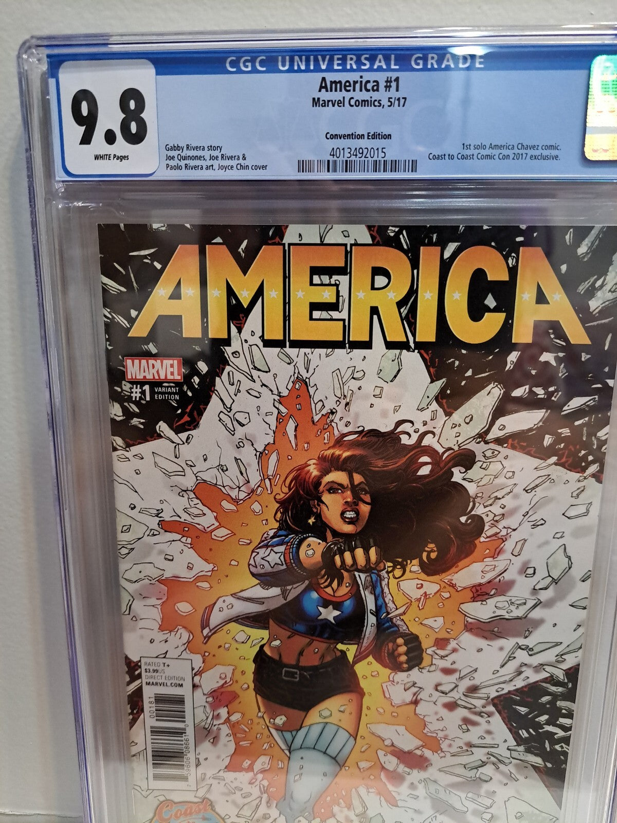 America 1 CGC 9.8 Variant Convention Edition Chavez Marvel Comics