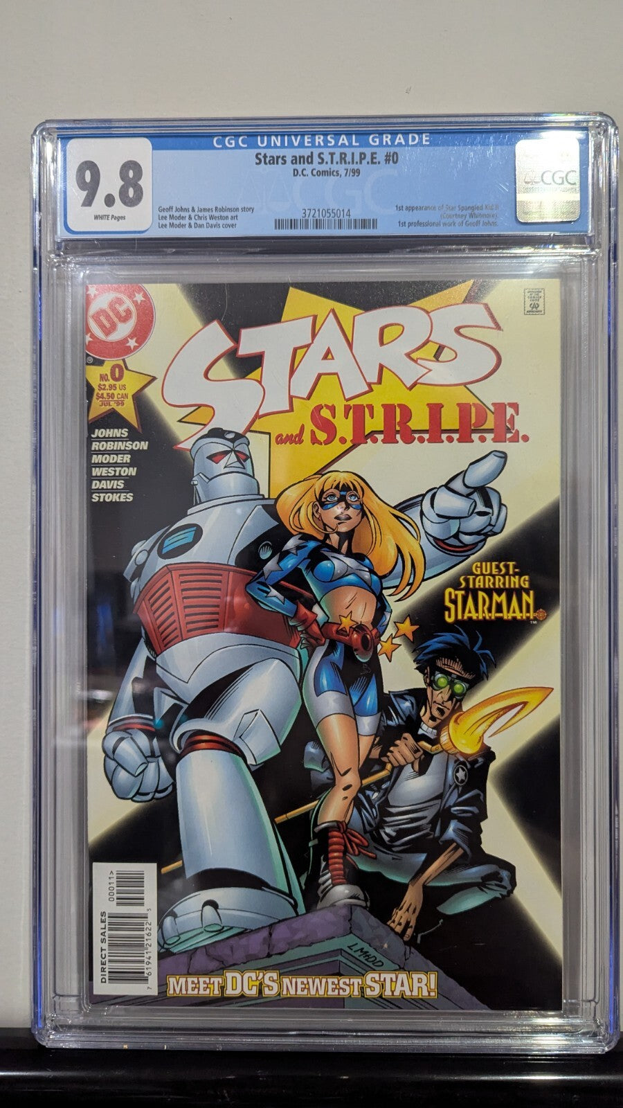 Stars and S.T.R.I.P.E. #0 D.C. Comics, 7/99 CGC 9.8 + Issues #2, #3, and #4.