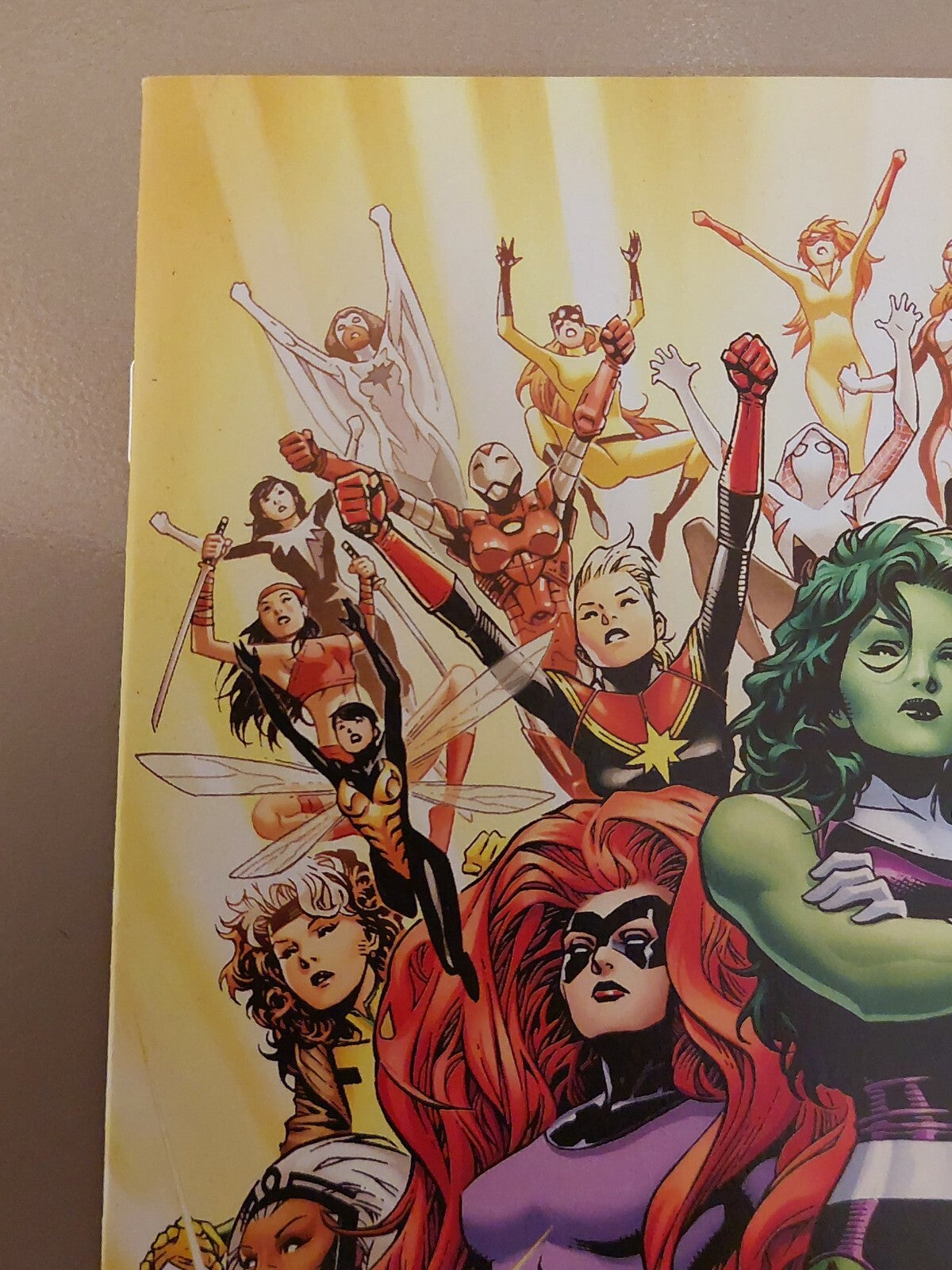 A-Force #1 (2015 Marvel) 1st appearance of Singularity, Signed Bennett VF+ / NM-