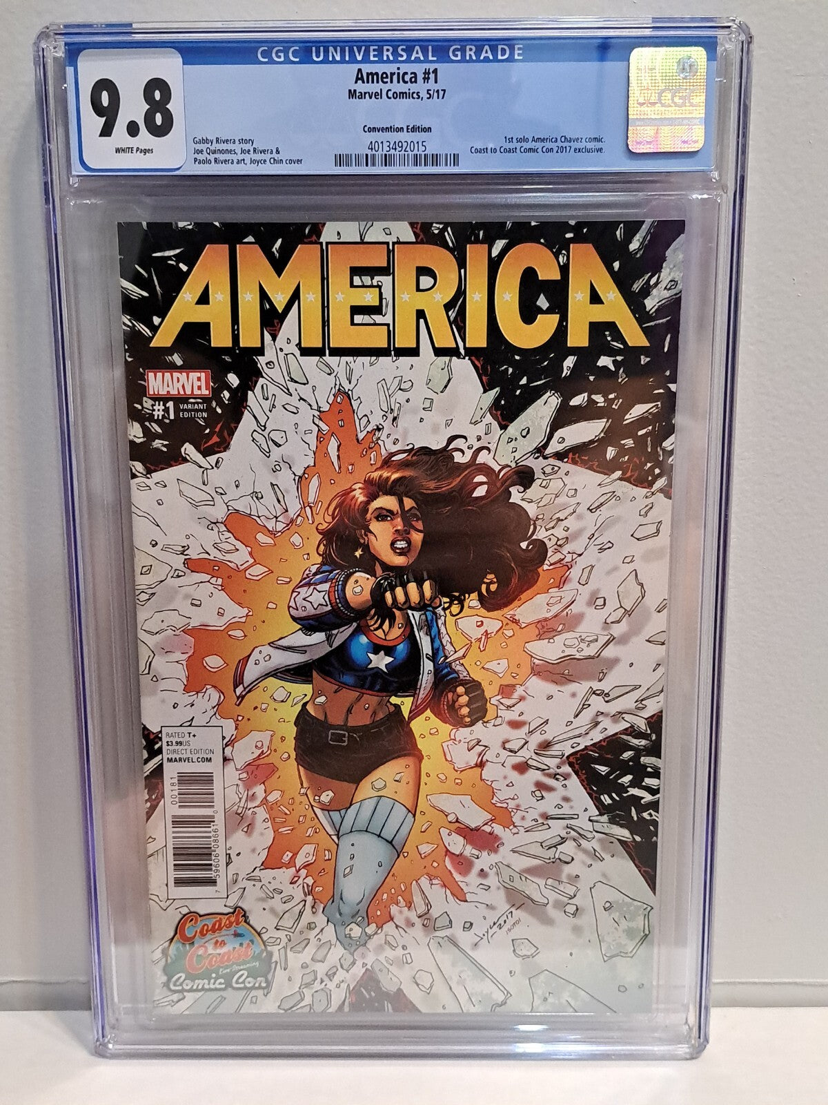 America 1 CGC 9.8 Variant Convention Edition Chavez Marvel Comics