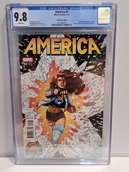 America 1 CGC 9.8 Variant Convention Edition Chavez Marvel Comics