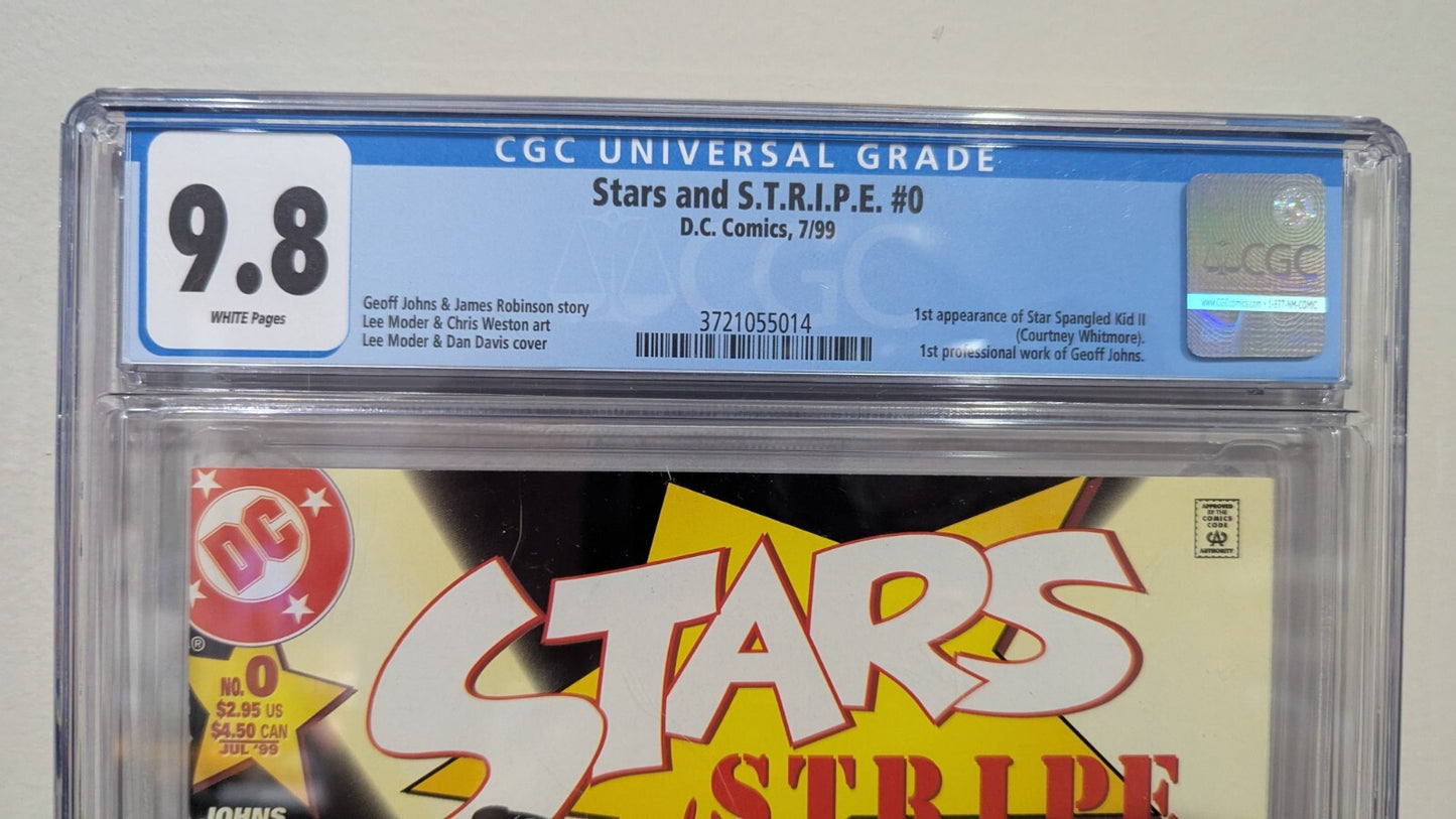 Stars and S.T.R.I.P.E. #0 D.C. Comics, 7/99 CGC 9.8 + Issues #2, #3, and #4.