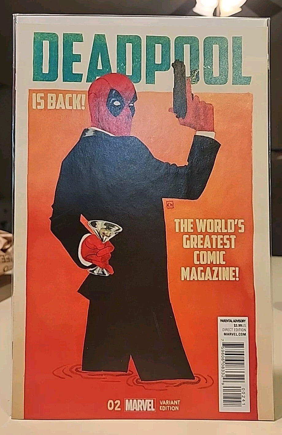 Deadpool #2 1:25 Kevin Wada Variant Cover B NM-  Marvel 2016 Gerry Duggan