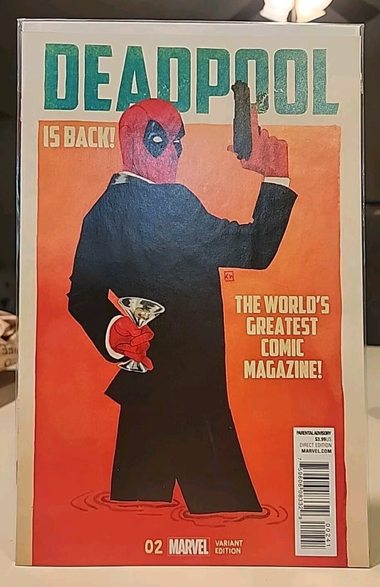 Deadpool #2 1:25 Kevin Wada Variant Cover B NM-  Marvel 2016 Gerry Duggan