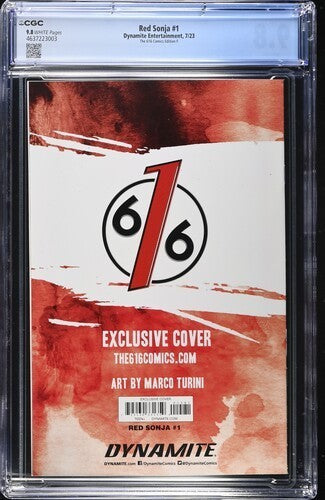 RED SONJA #1 MARCO TURINI Retailer EXCLUSIVE VIRGIN VARIANT 2023 CGC 9.8