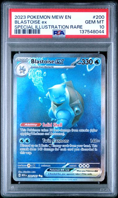 Blastoise ex #200 151 Illustration Rare PSA 10