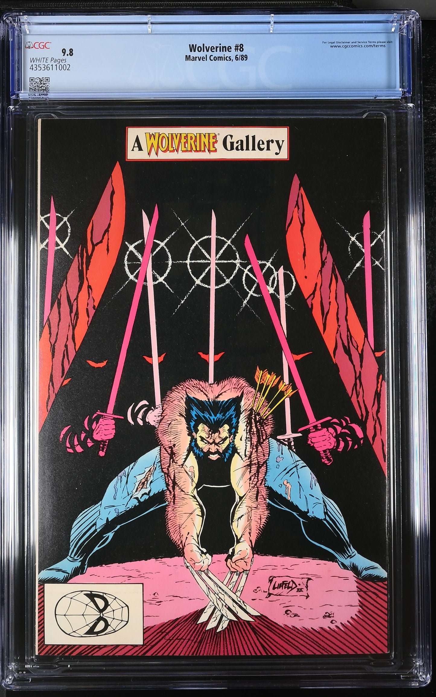 Wolverine #8 (1989) Marvel Comics Classic John Buscema Cover CGC 9.8 WHITE Pages