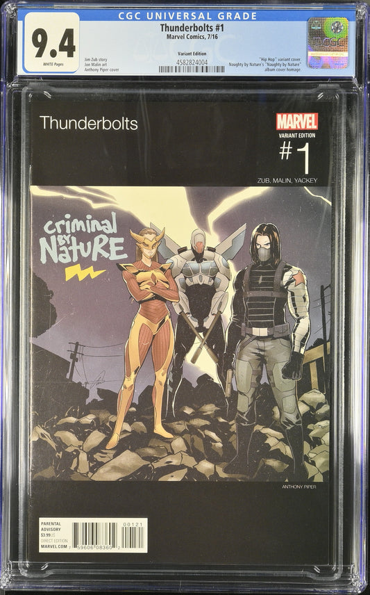 Thunderbolts #1 (2016) Hip Hop Variant CGC 9.4 White! Not 9.8 But Still NM