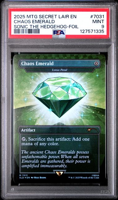 Chaos Emerald - Lotus Petal SLD #7031 Foil PSA 9