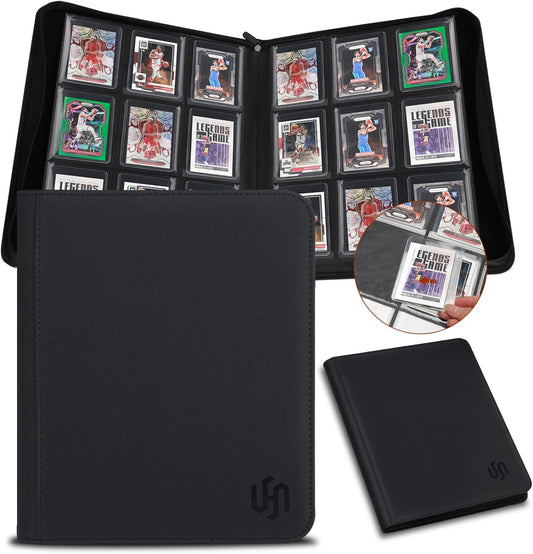 HYMENEX 9 Pocket Top Loader Card Binder (Black)