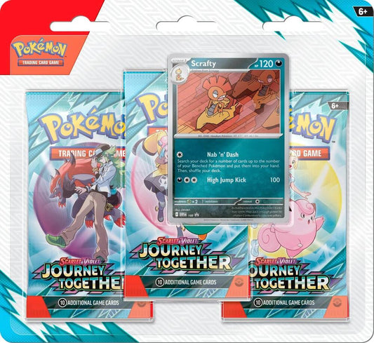Pokémon  - Journey Together 3 Pack Blister [Scrafty]