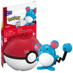 MEGA™ Pokémon Marill - Building Toy Kit, Poseable Action Figure (24 Pieces)