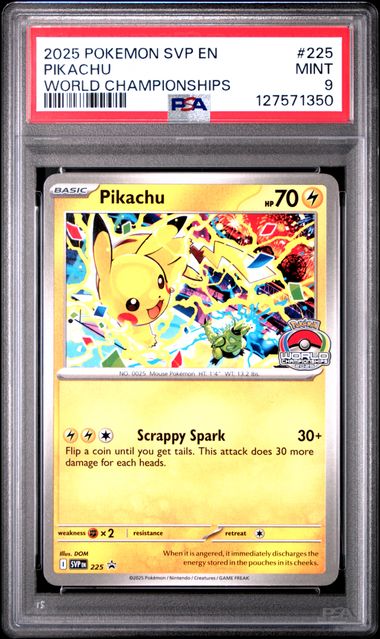 Pikachu SVP Promo #225 World Championship 2025 PSA 9