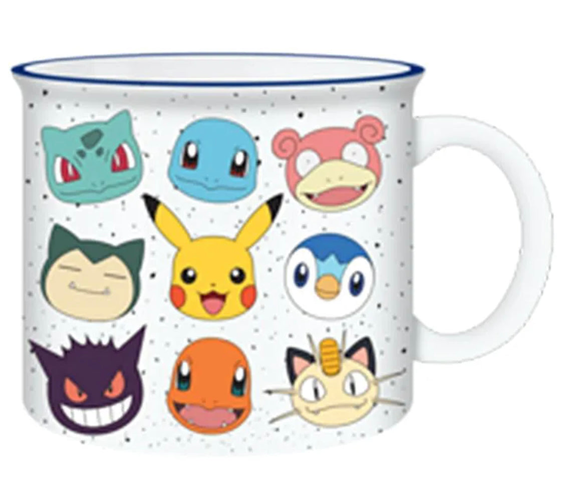 Pokemon Multi-Face Ceramic Camper Mug, 20oz
