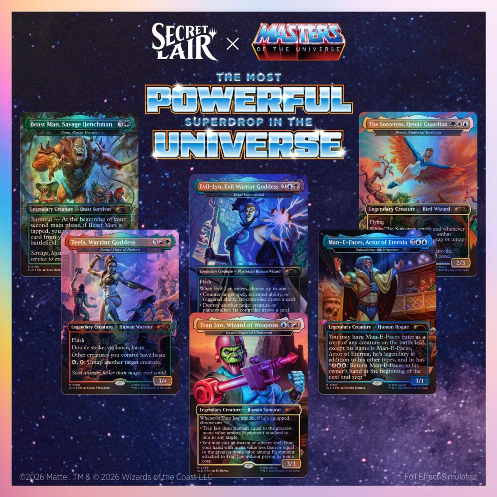 Secret Lair Drop: Secret Lair x Masters of the Universe: Allies and Enemies of Eternia - Traditional Foil Edition - Secret Lair Drop Series (SLD)