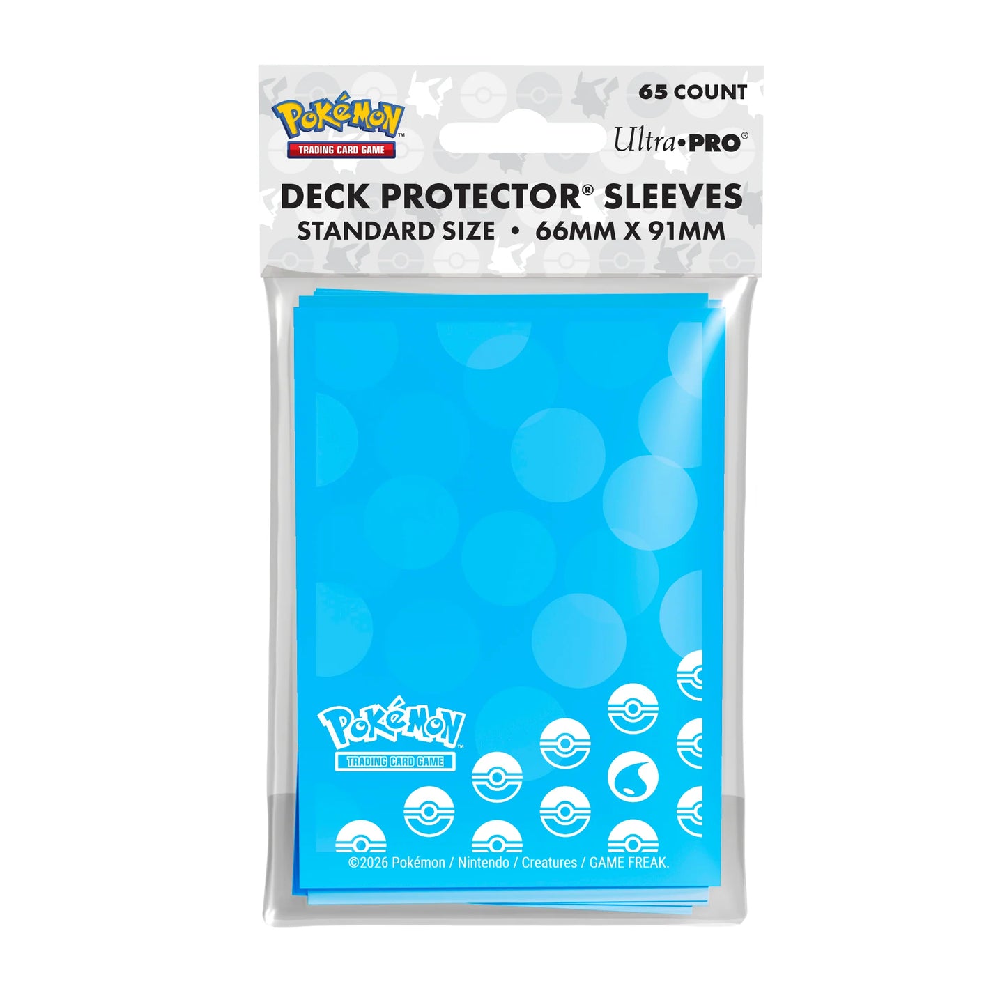 Pokemon - 65-Pack Deck Protector Poke Ball Print - Various Colors