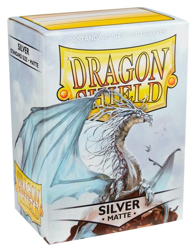Dragon Shield Matte Sleeves - Silver (100-Pack)