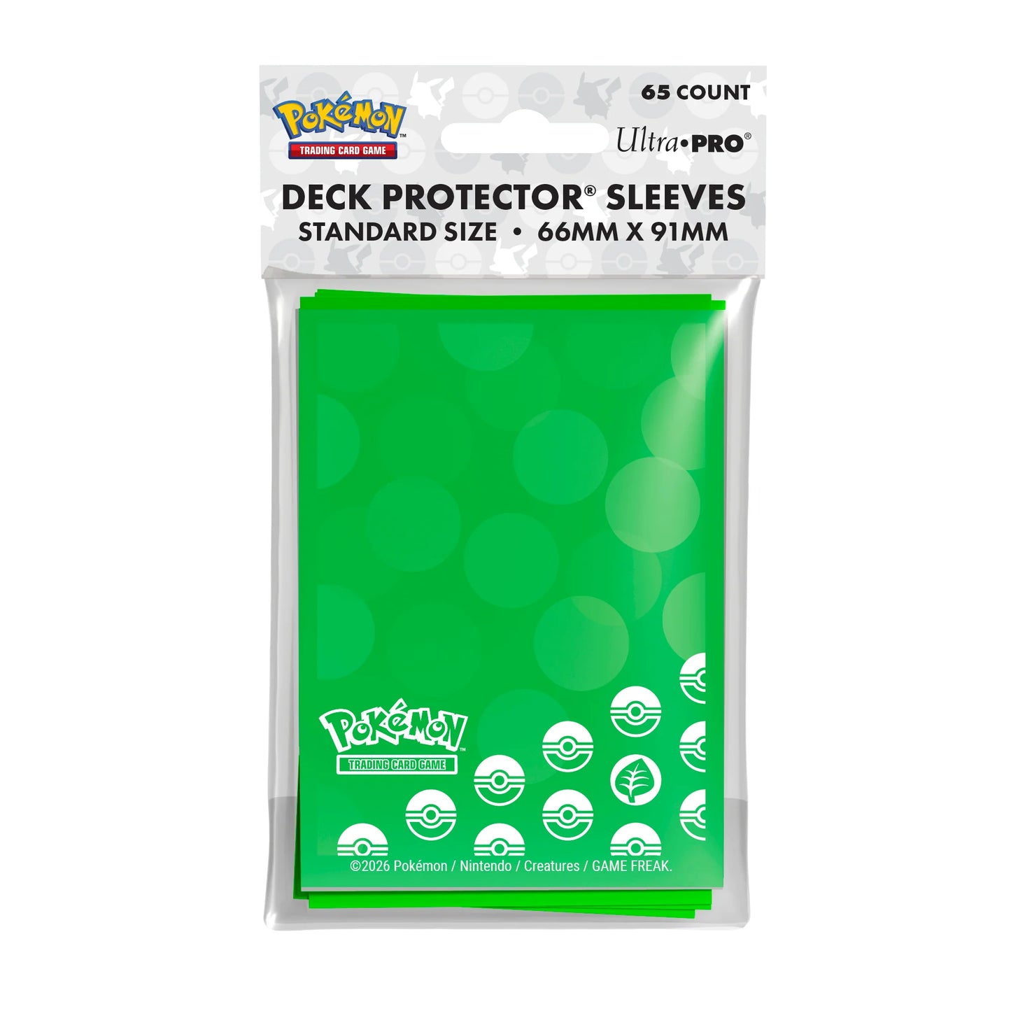 Pokemon - 65-Pack Deck Protector Poke Ball Print - Various Colors