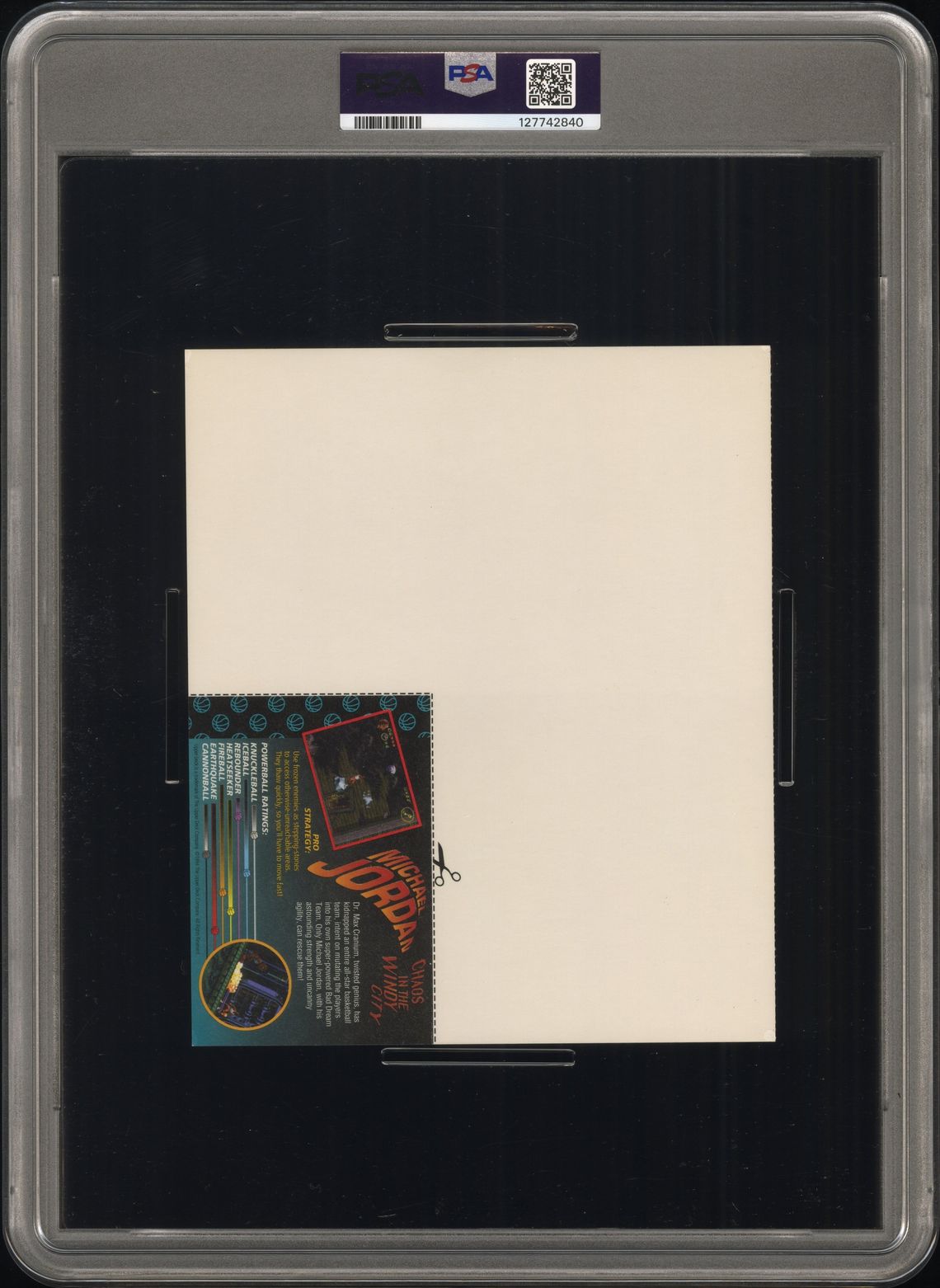 Jordan Uncut Sheet Card - PSA 7 - POP 1 - Highest Grade!