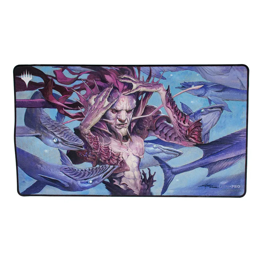 Dominaria Remastered Mystic Remora Black Stitched Standard Gaming Playmat for Magic: The Gathering