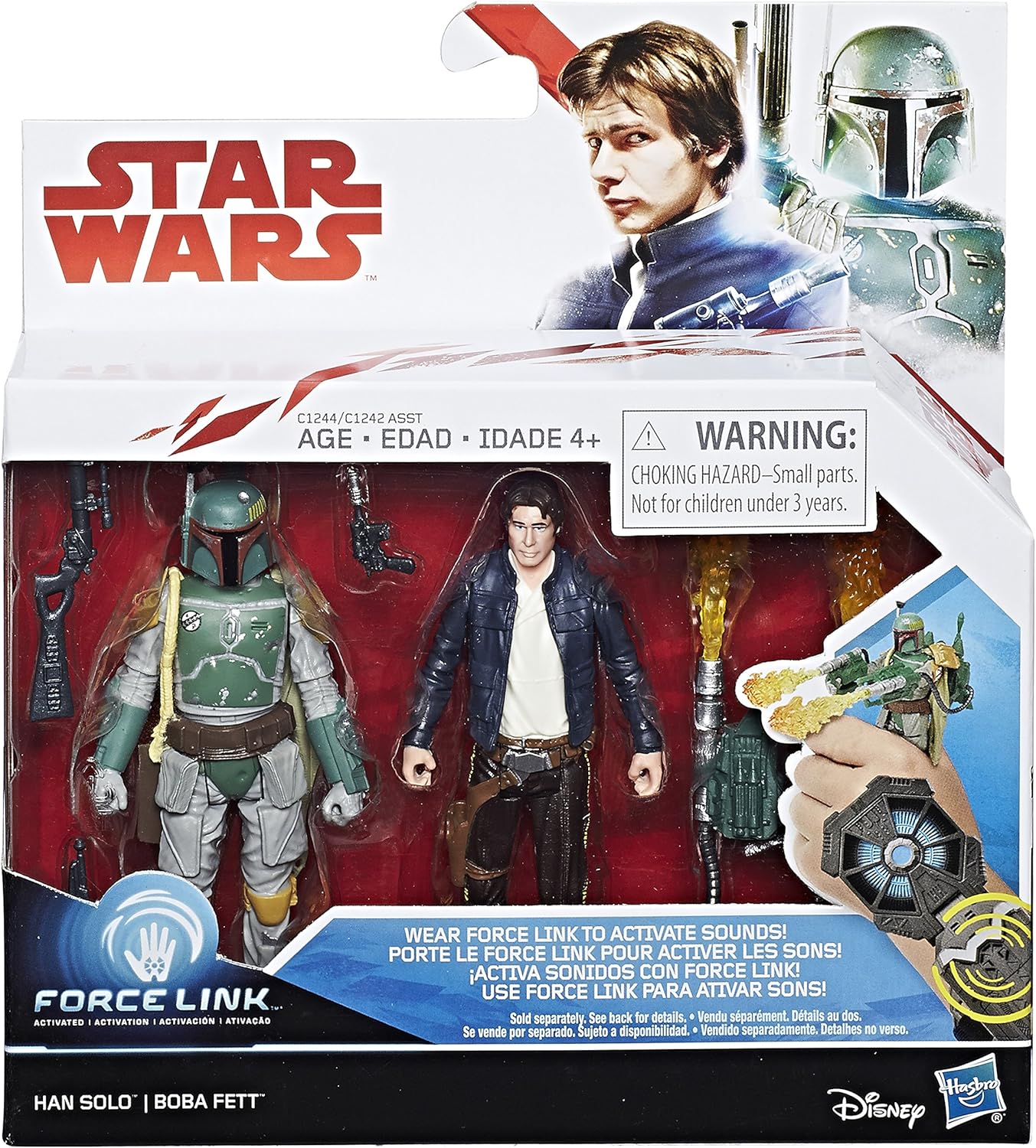 Hasbro Star Wars Han Solo & Boba Fett Force Link Collectible Action Figures