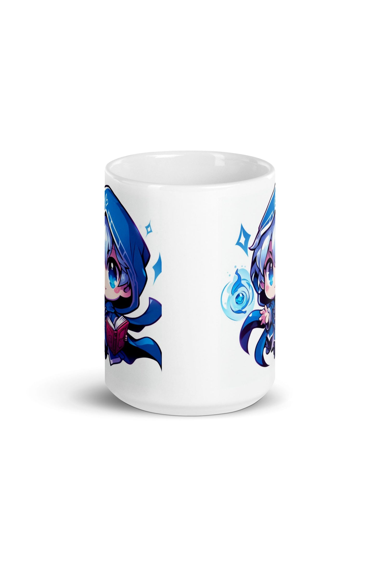 White Glossy Mug - Blue Mind Mage