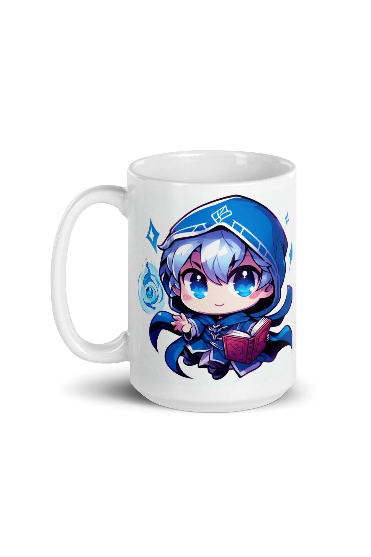 White Glossy Mug - Blue Mind Mage