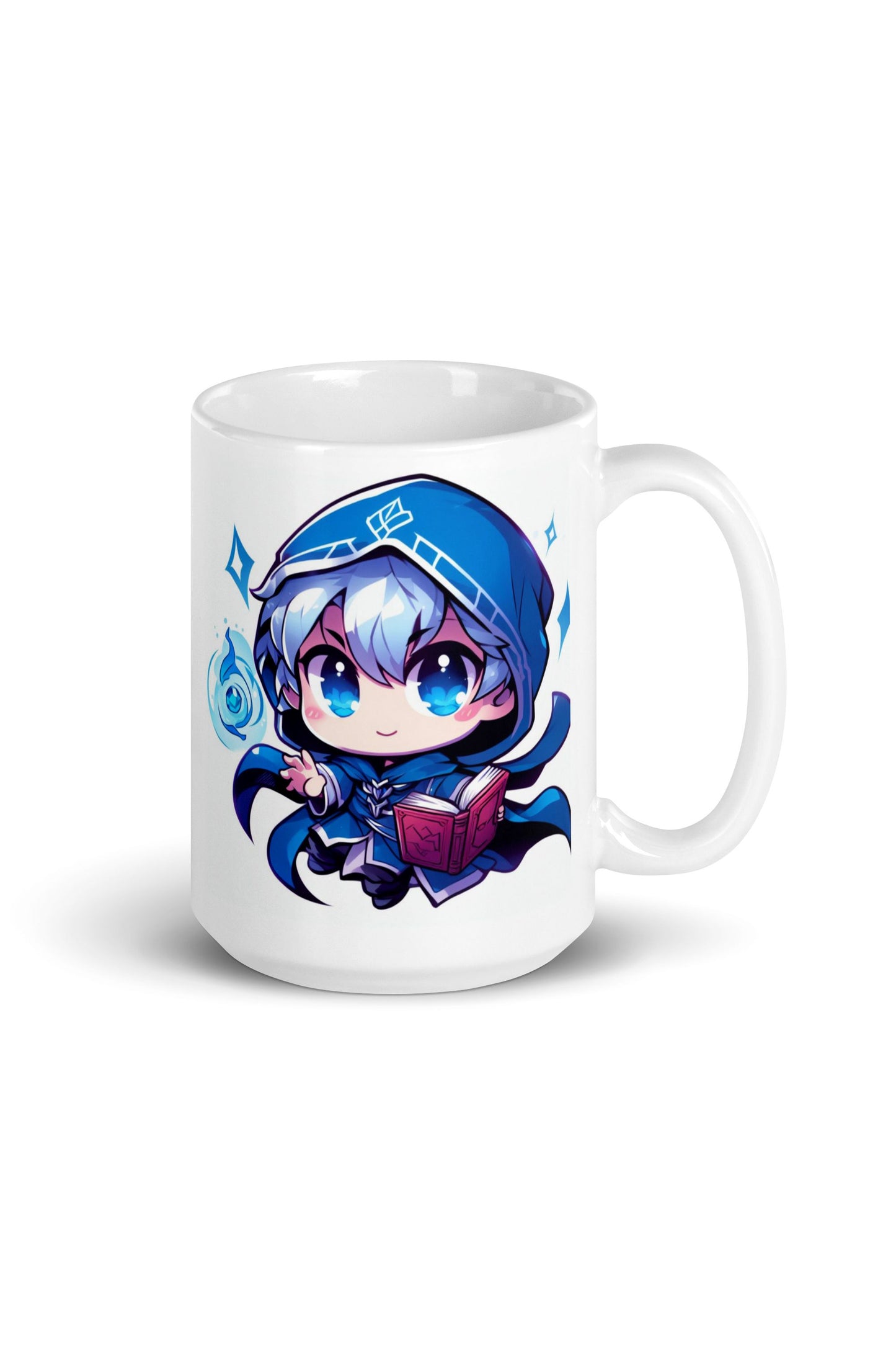 White Glossy Mug - Blue Mind Mage