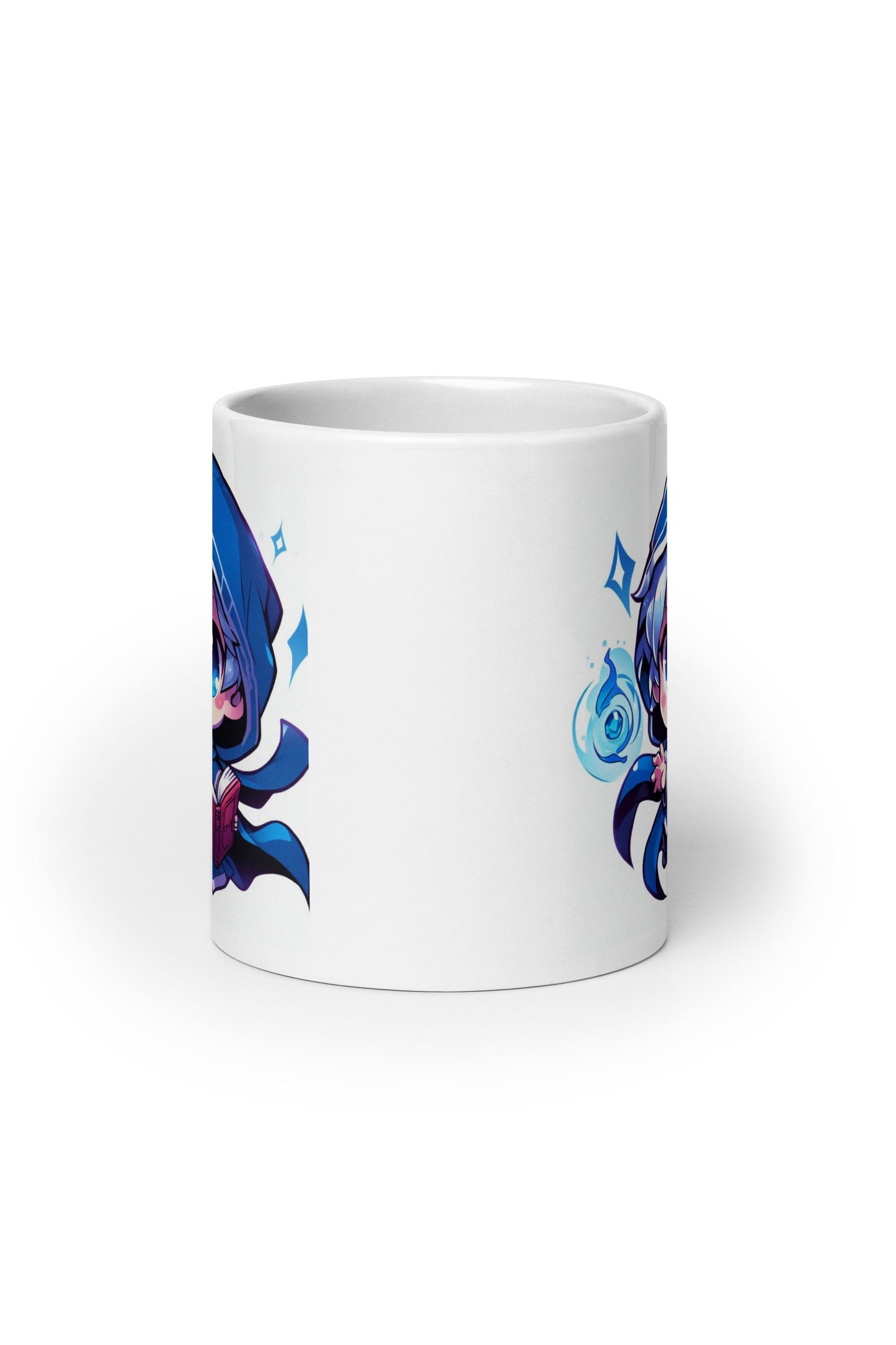 White Glossy Mug - Blue Mind Mage