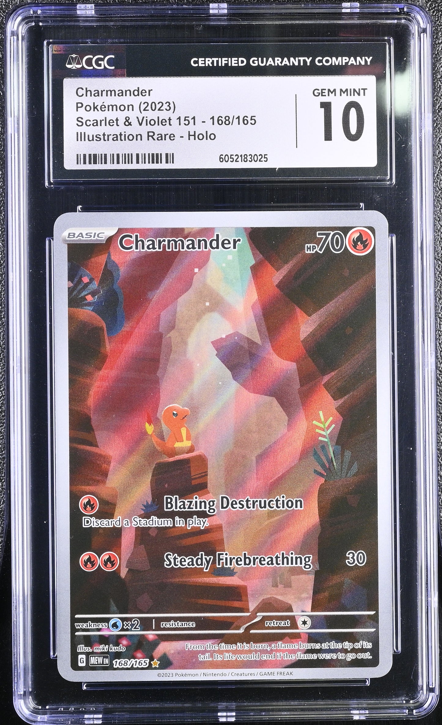 Charmander - 168/165 - SV: Scarlet & Violet 151 (MEW) CGC 10 (Gem Mint)